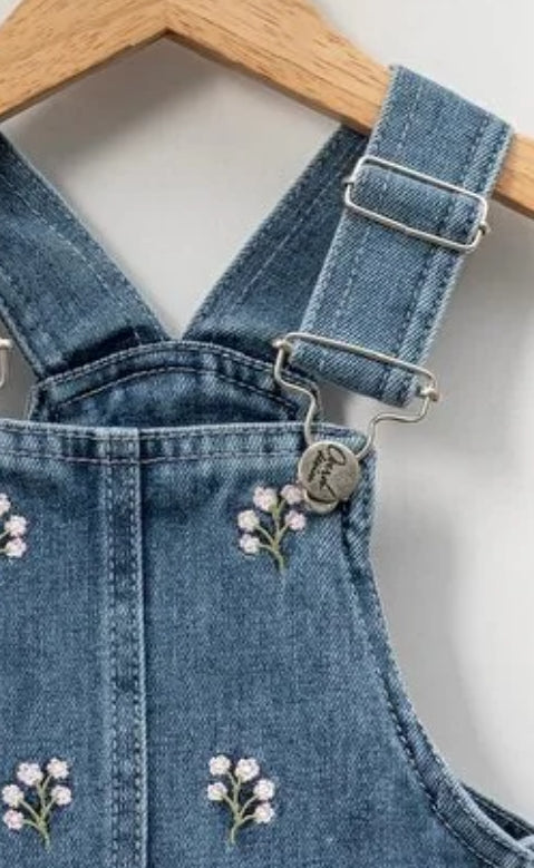 Çiçek Nakışlı Kot Jile