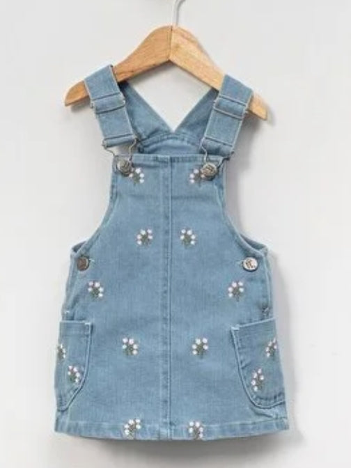 Çiçek Nakışlı Kot Jile